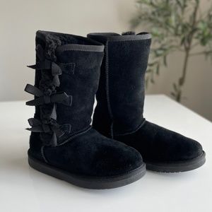 Ugg Koolaburra Victoria Tall Black Bow Detail